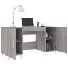 vidaXL Γραφείο Γκρι Sonoma 140 x 50 x 75 εκ. από Επεξεργασμένο Ξύλο