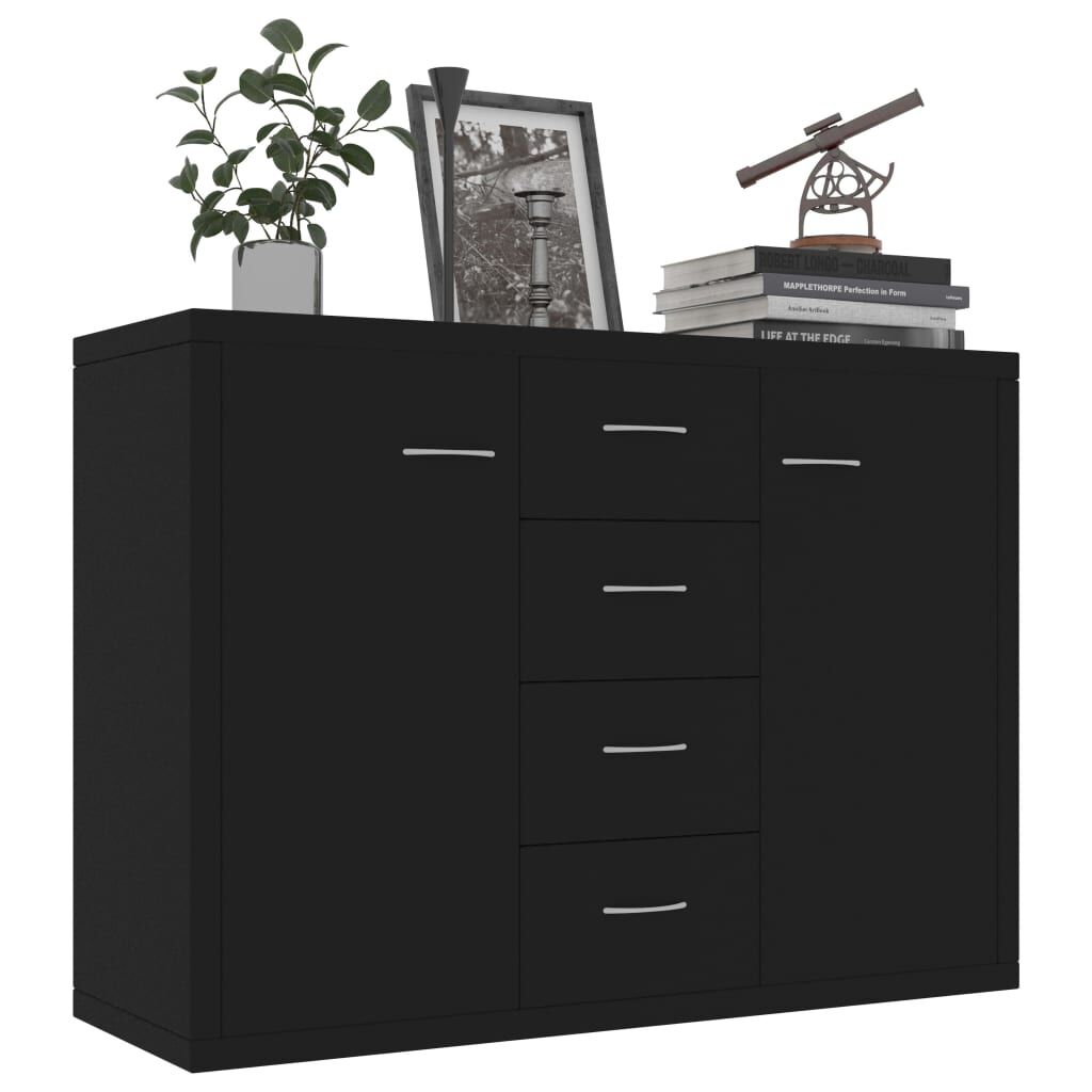 vidaXL Μπουφές Μαύρος 88 x 30 x 65 εκ. από Επεξ. Ξύλο