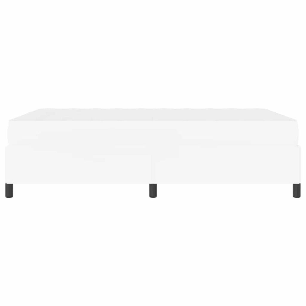 vidaXL Σκελετός κρεβατιού με στρώμα Λευκό 140 x 190 cm Τεχνητό δέρμα