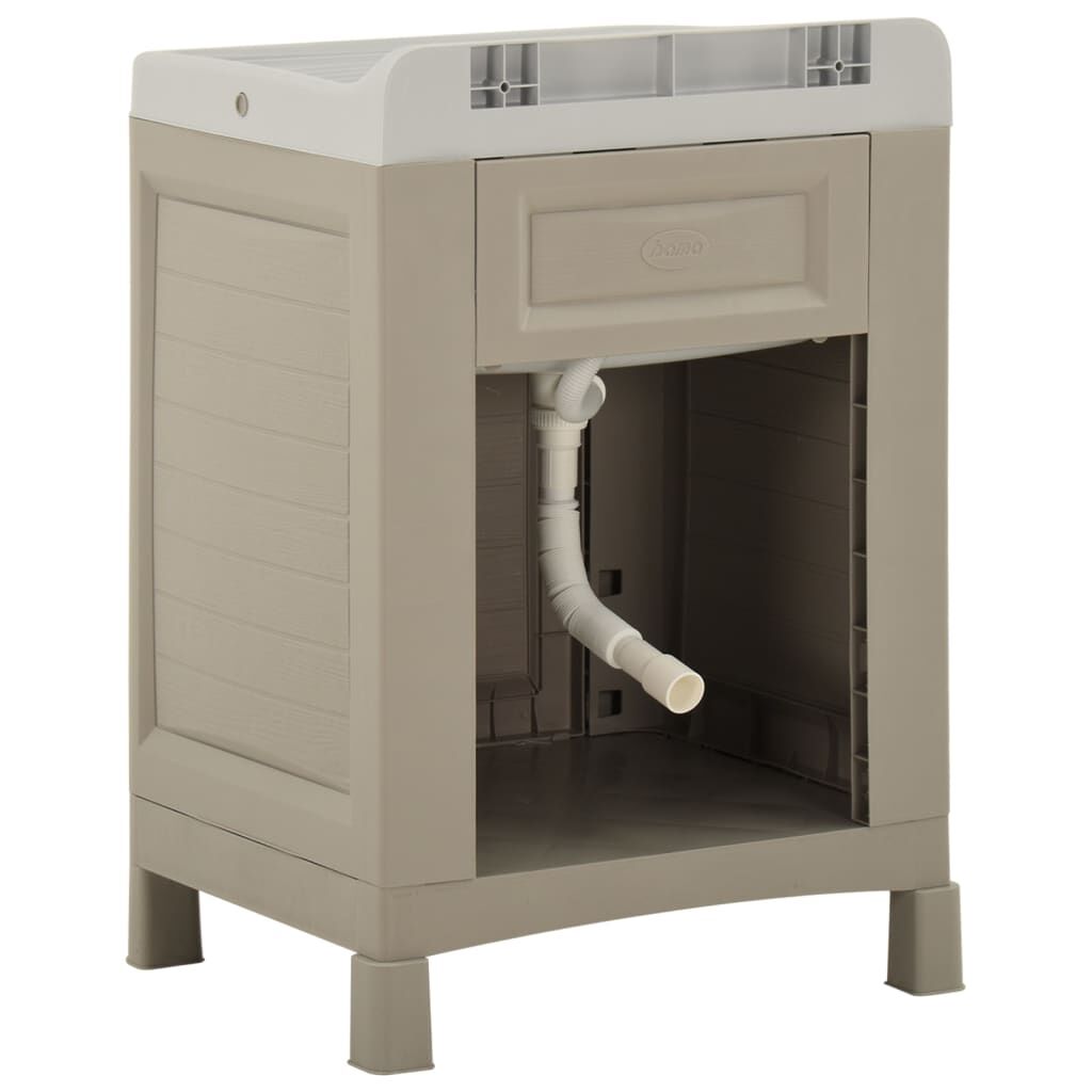 vidaXL Ντουλάπι Πλυσταριού Χρώμα της Άμμου 60 x 51 x 89 εκ.