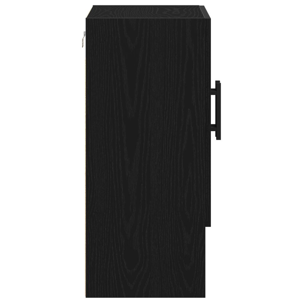 vidaXL Ντουλάπα Τοίχου Μαύρη Δρυς 60x31x70 εκ Πλαστικό Ξύλο