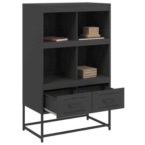 vidaXL Ντουλάπι Μαύρο 68x39x111,5 εκ. από Χάλυβα