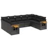 vidaXL Patio Sofa Set 9-&theta;έ&sigma;&iota;&alpha; Black