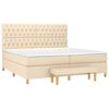vidaXL &Kappa;&rho;&epsilon;&beta;ά&tau;&iota; Boxspring &mu;&epsilon; &Sigma;&tau;&rho;ώ&mu;&alpha; &Kappa;&rho;&epsilon;&mu; 200x200 &epsilon;&kappa;. &Upsilon;&phi;&alpha;&sigma;&mu;ά&tau;&iota;&nu;&omicron;