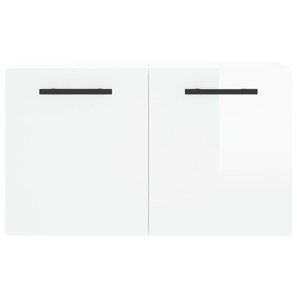 vidaXL Ντουλάπι Τοίχου Γυαλιστερό Λευκό 60x36,5x35 εκ. Επεξεργ. Ξύλο