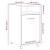 vidaXL Ντουλάπι με ρόδες Παλιό ξύλο 33x38x60 cm Ξύλο μηχανής