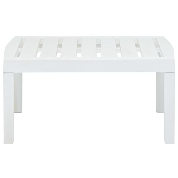 vidaXL Τραπεζάκι Κήπου Λευκό 78 x 55 x 38 εκ. Πλαστικό