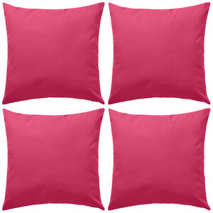 vidaXL Μαξιλάρια Εξωτερικού Χώρου 4 τεμ. Ροζ 45 x 45 εκ.