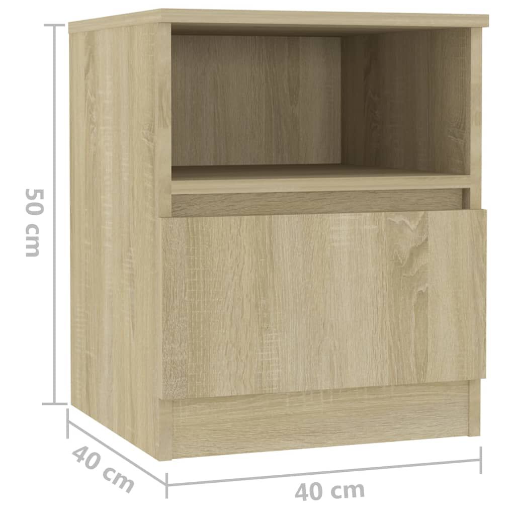 vidaXL Κομοδίνο Sonoma Δρυς 40 x 40 x 50 εκ. από Επεξ. Ξύλο