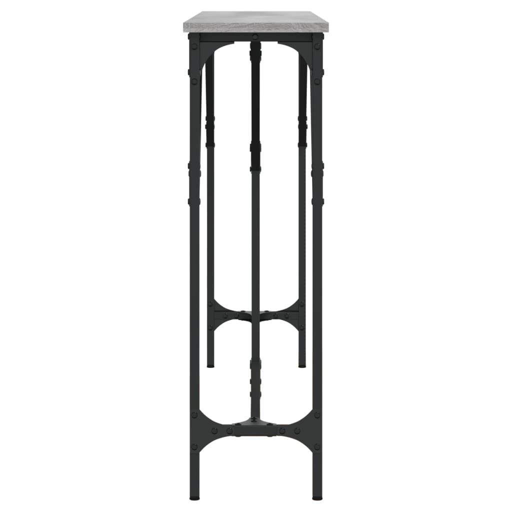 vidaXL Τραπέζι Κονσόλα Γκρι Sonoma 140 x 23 x 75 εκ. Επεξεργ. από Ξύλο
