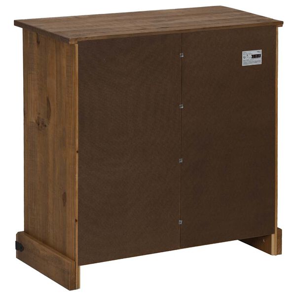 vidaXL Sideboard HALDEN με συρόμενη πόρτα 80x40x80 cm μασίφ ξύλο