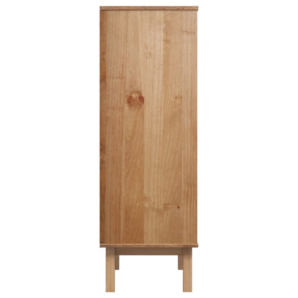 vidaXL Ντουλάπι OTTA Καφέ & Λευκό 85x43x125 εκ. από Μασίφ Ξύλο Πεύκου