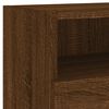 vidaXL Ντουλάπια Τοίχου Τηλ. 2 τεμ. Καφέ Δρυς 80x30x30 εκ. Επεξ. Ξύλο