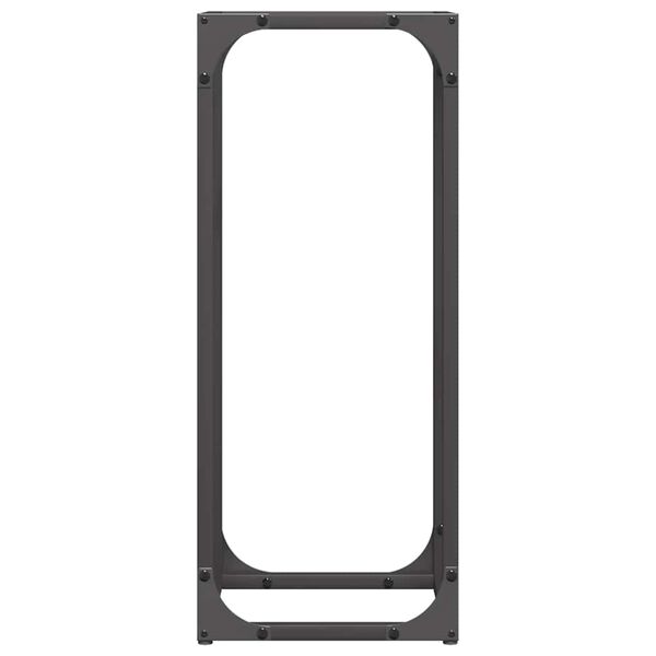 vidaXL Ράφι για καυσόξυλα Μαύρο 25x25x60 cm Ατσάλι ψυχρής έλασης