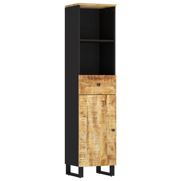 vidaXL Ντουλάπι Μπάνιου 38 x 33 x 160 εκ. από Μασίφ Ξύλο Μάνγκο