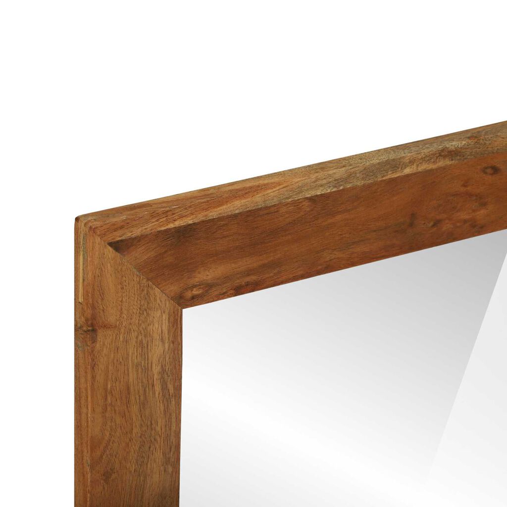 vidaXL Καθρέφτης Μπάνιου Καφέ 50 x 22 x 70 εκ Σταθερό Ξύλο Ακακίας