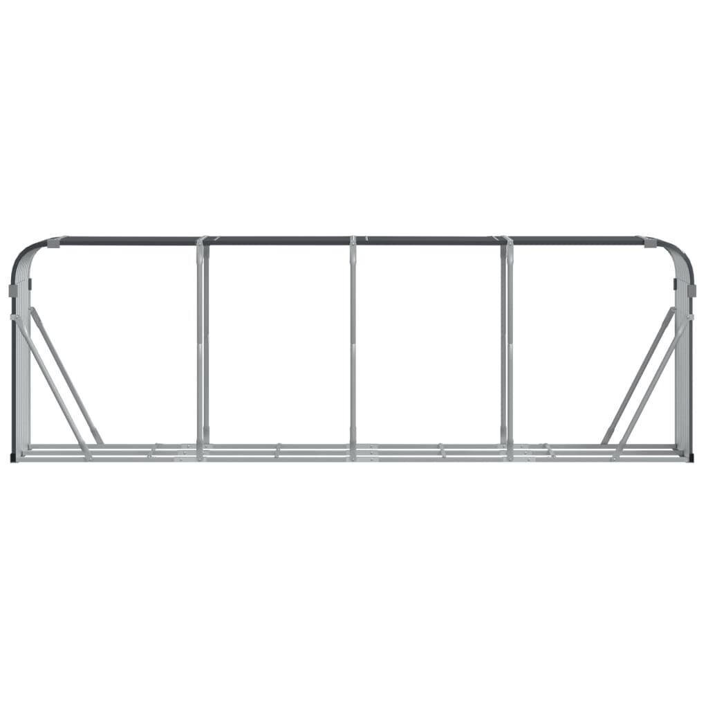vidaXL Ξυλοθήκη Ανθρακί 300x45x100εκ. από Γαλβανισμένο Ατσάλι