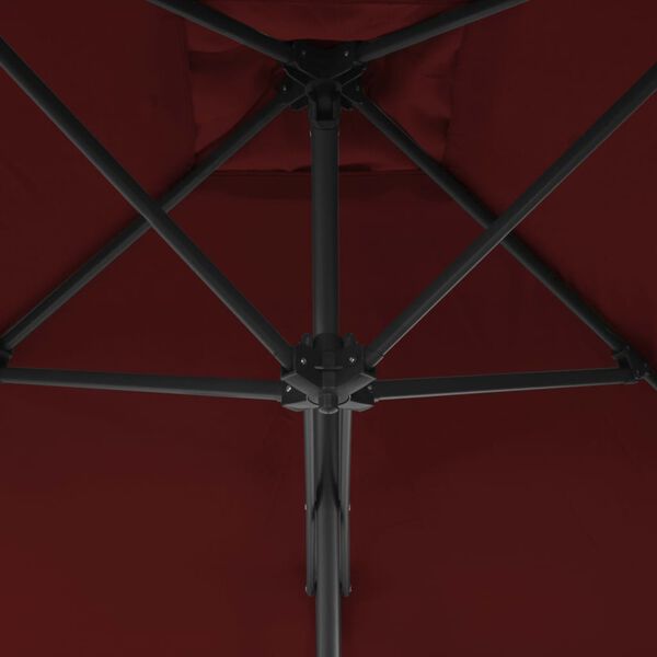 vidaXL Ομπρέλα Κήπου Μπορντό 250x250x230 εκ. με Ατσάλινο Ιστό