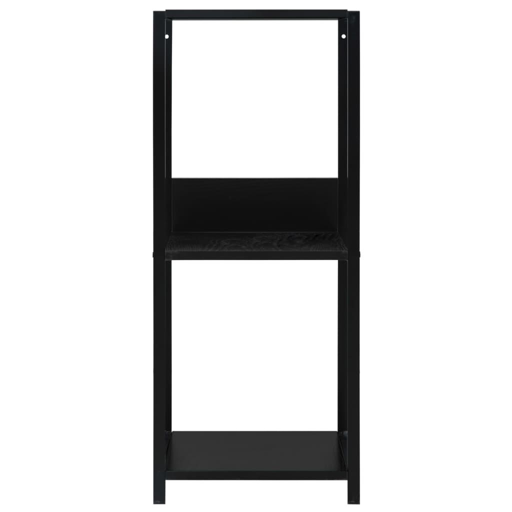 vidaXL Ραφιέρα Ίσια Μικρή Μαύρη 33,5x39,6x79,7 εκ. Επεξ. Ξύλο
