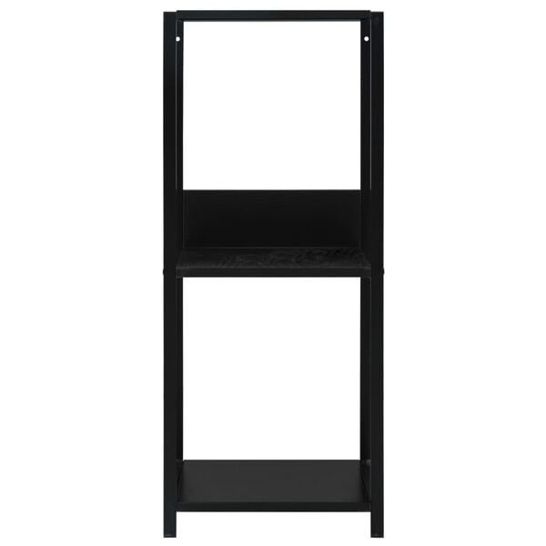 vidaXL Ραφιέρα Ίσια Μικρή Μαύρη 33,5x39,6x79,7 εκ. Επεξ. Ξύλο