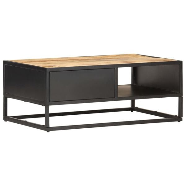 vidaXL Τραπεζάκι Σαλονιού με Σκαλιστή Πόρτα 90x55x36 εκ. Ξύλο Μάνγκο