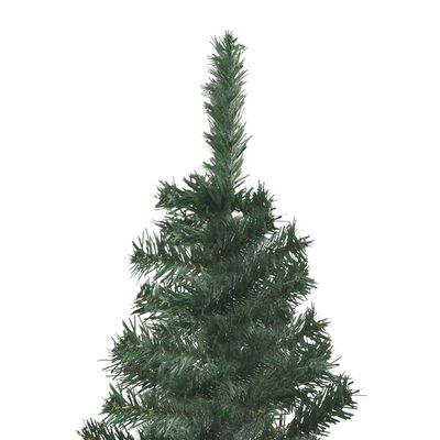 vidaXL Χριστουγεν Δέντρο Τεχν. Προφωτισμένο Γωνιακό Πράσινο 150 εκ PVC