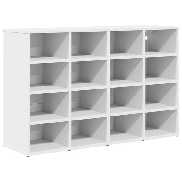 vidaXL Ντουλάπα Παπουτσιών Λευκό 103 x 30 x 67 εκ. Επεξεργασμένο ξύλο