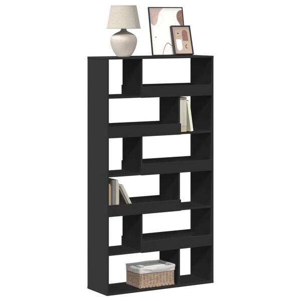 vidaXL Βιβλιοθήκη Μαύρη 100x33x187,5 εκ. Επεξ. Ξύλο