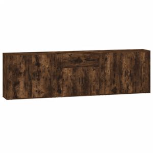 vidaXL Ντουλάπια 3 τεμ. Καπνιστή δρυς Επεξεργασμένο Ξύλο