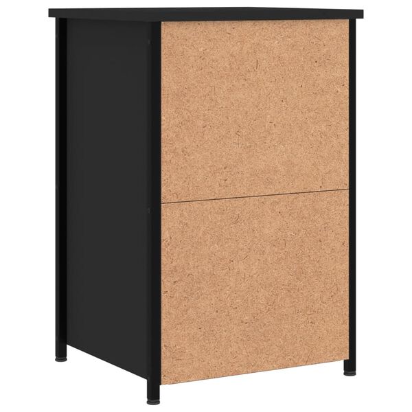 vidaXL Κομοδίνα 2 τεμ. Μαύρα 40 x 36 x 60 εκ. από Επεξεργασμένο Ξύλο