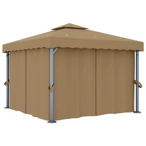 vidaXL &Kappa;&iota;ό&sigma;&kappa;&iota; Taupe 3 x 3 &mu;. &alpha;&pi;ό &Alpha;&lambda;&omicron;&upsilon;&mu;ί&nu;&iota;&omicron; &mu;&epsilon; &Kappa;&omicron;&upsilon;&rho;&tau;ί&nu;&alpha;