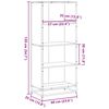 vidaXL Βιβλιοθήκη Γκρι Sonoma 60x35x139 cm Ξύλινη κατασκευή