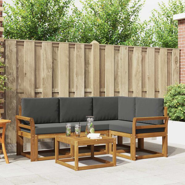 vidaXL &Sigma;&epsilon;&iota;&rho;ά &Kappa;&alpha;&nu;&alpha;&pi;έ &Epsilon;&xi;&omega;&tau;&epsilon;&rho;&iota;&kappa;&omicron;ύ &mu;&epsilon; &mu;&alpha;&xi;&iota;&lambda;ά&rho;&iota; 5 pcs &Phi;&upsilon;&sigma;&iota;&kappa;ό &kappa;&alpha;&iota; &Alpha;&nu;&theta;&rho;&alpha;&kappa;ί