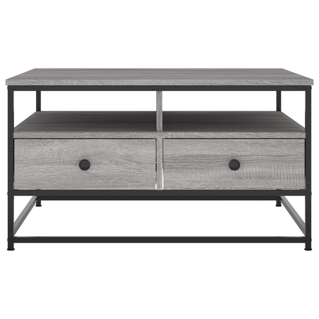 vidaXL Τραπεζάκι Σαλονιού Γκρι Sonoma 80 x 80 x 45 εκ. Επεξεργ. Ξύλο