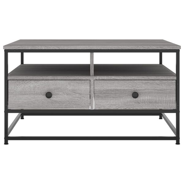 vidaXL Τραπεζάκι Σαλονιού Γκρι Sonoma 80 x 80 x 45 εκ. Επεξεργ. Ξύλο