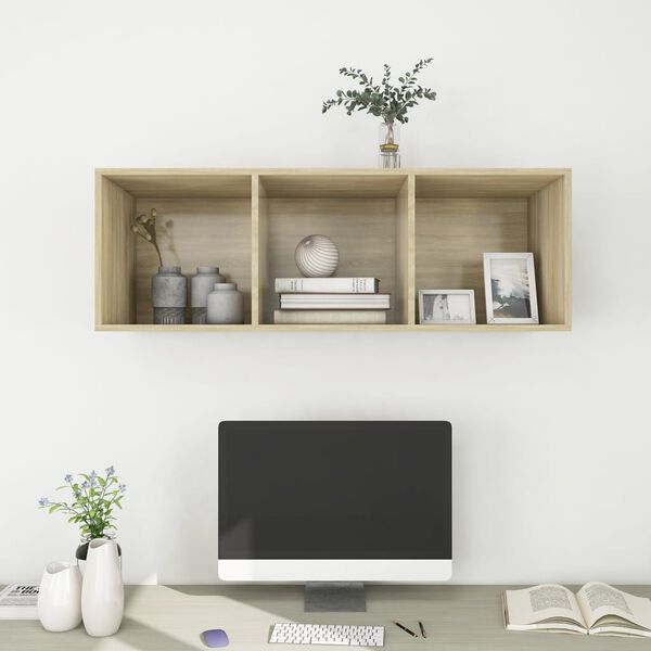 vidaXL Έπιπλο Τηλεόρασης Κρεμαστό Sonoma Δρυς 37x37x107 εκ Επεξ. Ξύλο