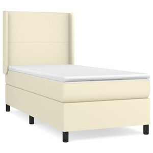 vidaXL &Kappa;&rho;&epsilon;&beta;ά&tau;&iota; Boxspring &mu;&epsilon; &Sigma;&tau;&rho;ώ&mu;&alpha; &Kappa;&rho;&epsilon;&mu; 100x200&epsilon;&kappa;. &alpha;&pi;ό &Sigma;&upsilon;&nu;&theta;&epsilon;&tau;&iota;&kappa;ό &Delta;έ&rho;&mu;&alpha;