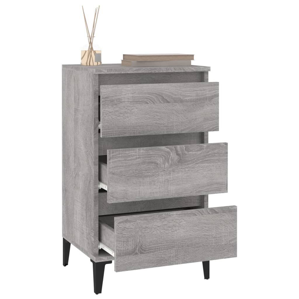 vidaXL Κομοδίνο Γκρι Sonoma 40x35x70 εκ. από Επεξεργασμένο Ξύλο