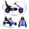 vidaXL Go Kart με Πετάλια και Λάστιχα Πεπιεσμένου Αέρα Μπλε