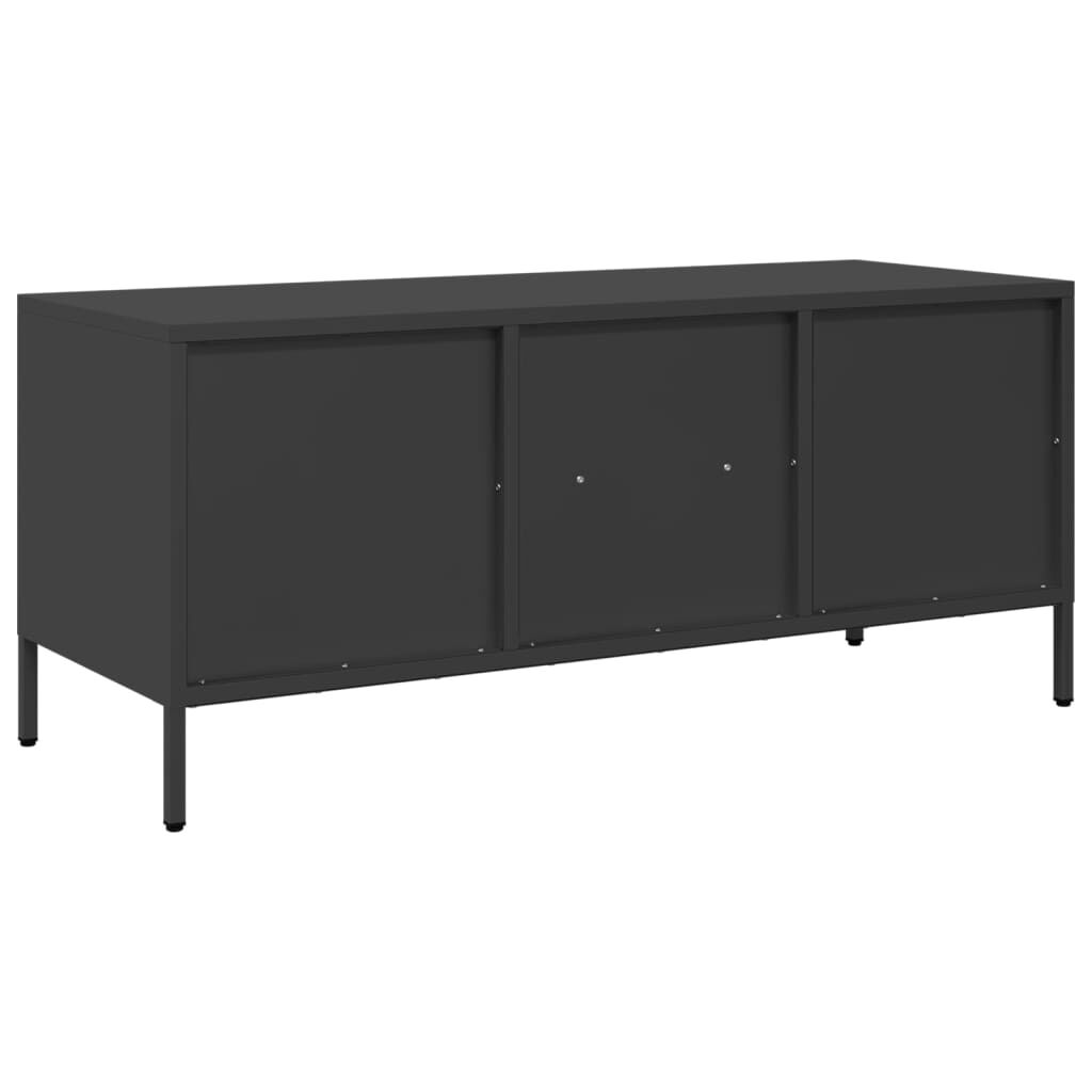 vidaXL Έπιπλο Τηλεόρασης Μαύρο 101,5x39x43,5 εκ. Ατσάλι Ψυχρής Έλασης