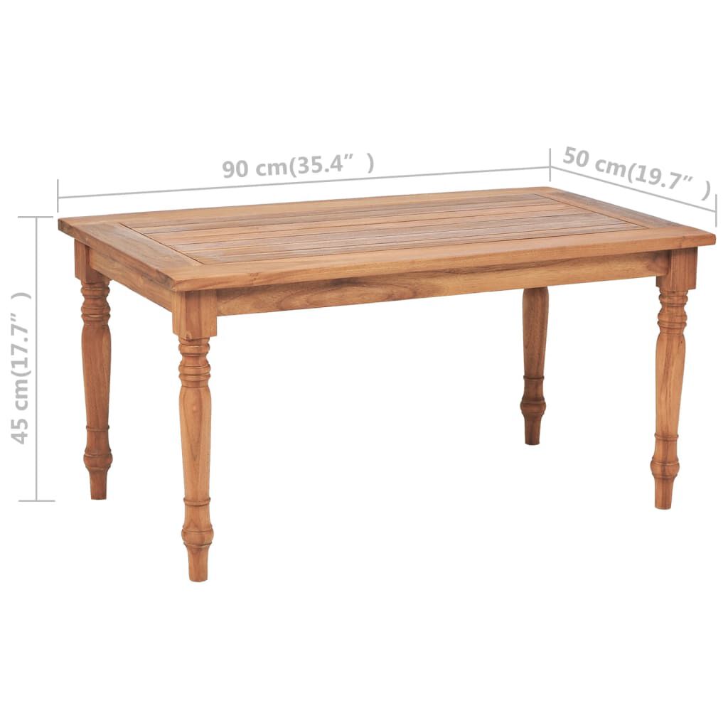 vidaXL Τραπέζι Batavia 90 x 50 x 45 εκ. από Ξύλο Teak