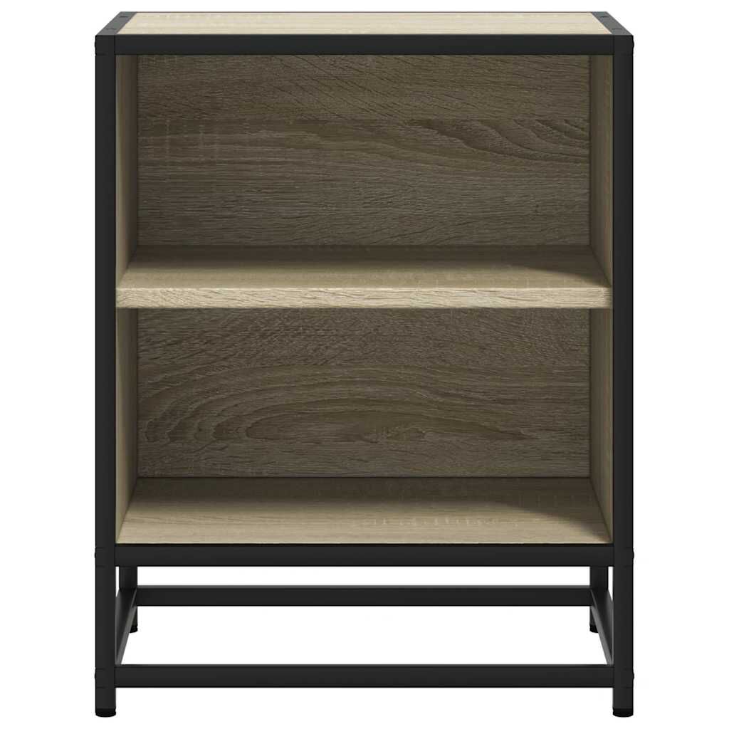 vidaXL Κομοδίνο Sonoma Oak 40x31x50 cm Κατασκευασμένο ξύλο και μέταλλο