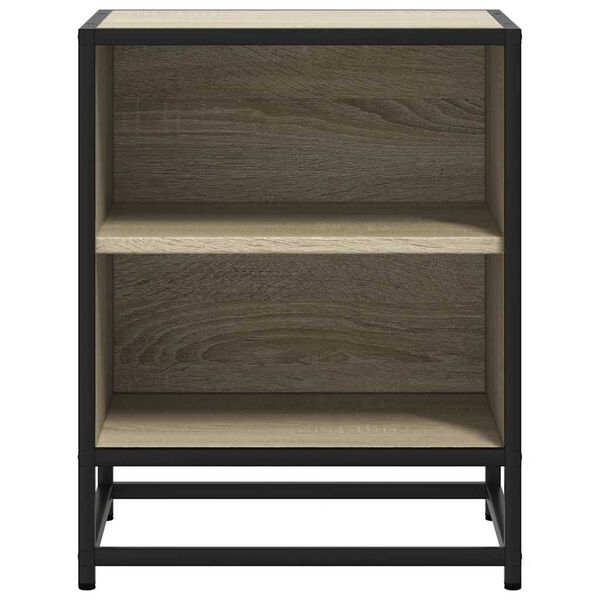 vidaXL Κομοδίνο Sonoma Oak 40x31x50 cm Κατασκευασμένο ξύλο και μέταλλο