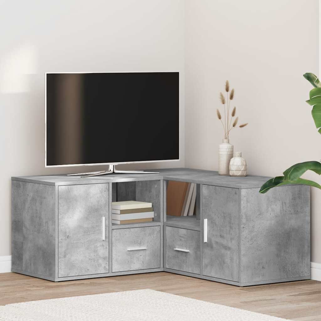 vidaXL Ντουλάπι Γωνιακό Γκρι Σκυροδέματος 160x40x45εκ. Επεξ. Ξύλο