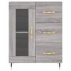 vidaXL Ντουλάπι Γκρι Sonoma 69,5 x 34 x 180 εκ. Επεξεργασμένο Ξύλο
