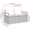 vidaXL Καναπές Κήπου Μαύρο 120 x 62 x 69εκ συνθετικό ρατάν