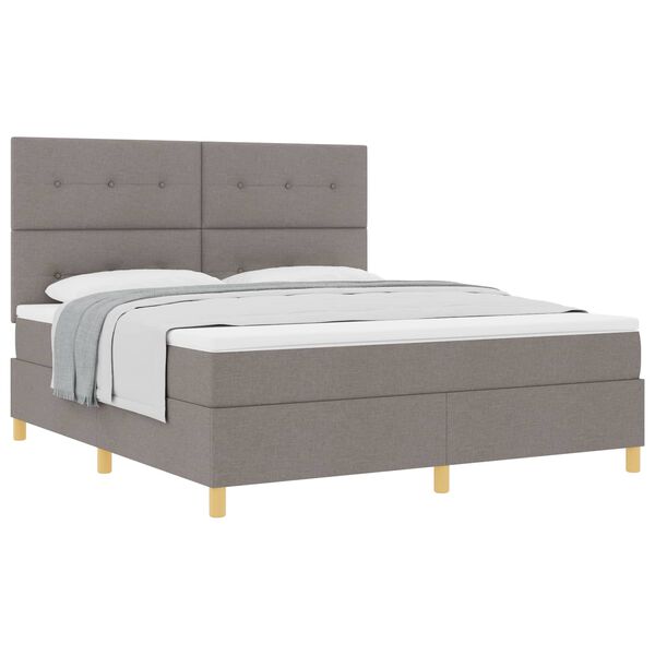 vidaXL &Kappa;&rho;&epsilon;&beta;ά&tau;&iota; &mu;&epsilon; &epsilon;&lambda;&alpha;&tau;ή&rho;&iota;&alpha; &mu;&epsilon; &sigma;&tau;&rho;ώ&mu;&alpha; Taupe 180 x 200 cm ύ&phi;&alpha;&sigma;&mu;&alpha;
