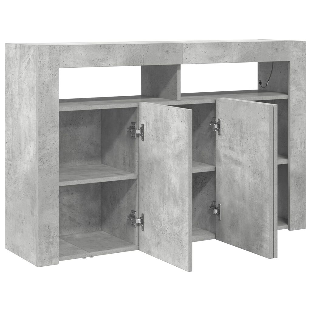 vidaXL Πλαϊνό γραφείο Γκρι σκυροδέματος 116 x 30 x 75 εκ.