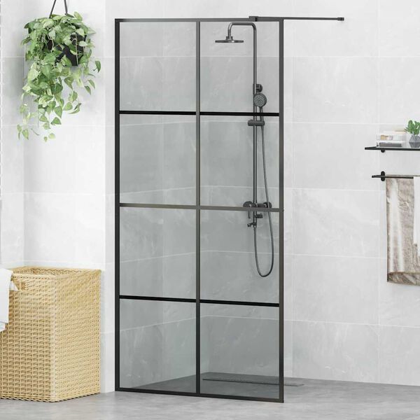 vidaXL &Tau;&omicron;ί&chi;&omicron;&sigmaf; &Nu;&tau;&omicron;&upsilon;&sigmaf; Walk-in &Mu;&alpha;ύ&rho;&omicron; 100 x 195 cm &sigma;&kappa;&lambda;&eta;&rho;&upsilon;&mu;έ&nu;&omicron; &gamma;&upsilon;&alpha;&lambda;ί