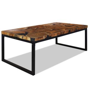 vidaXL &Tau;&rho;&alpha;&pi;&epsilon;&zeta;ά&kappa;&iota; &Sigma;&alpha;&lambda;&omicron;&nu;&iota;&omicron;ύ 110 x 60 x 40 &epsilon;&kappa;. &alpha;&pi;ό &Xi;ύ&lambda;&omicron; Teak &kappa;&alpha;&iota; &Rho;&eta;&tau;ί&nu;&eta;
